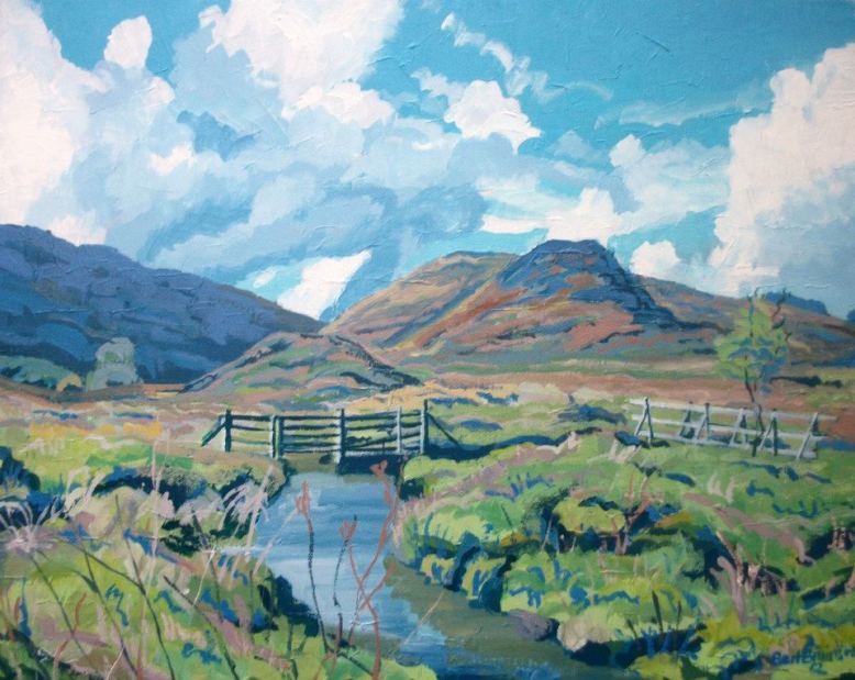 At Cow Castle, Exmoor 20%22 x 16%22 Acrylic on canvas