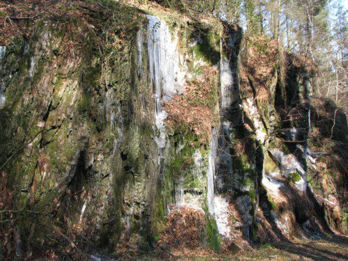 101 Rosi Davis Frozen waterfall at the Brendon Incline