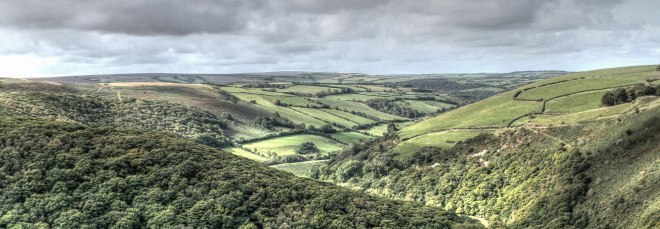 Looking down to the East Lyn River from County Gate. Photo by Peter French