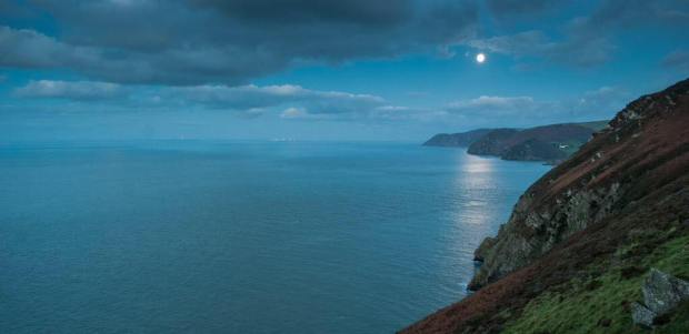 The Exmoor coast as seen from Heddons Mouth. Photo by John Spurr