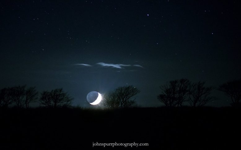 Moonset from Exmoor. April 2016. Photo by John Spurr.