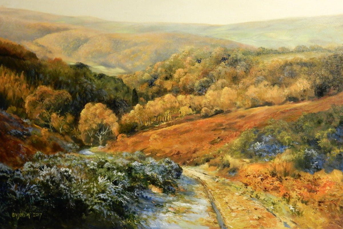 Last of the Frost in Selworthy Combe - Original Oil Painting by David Jessup